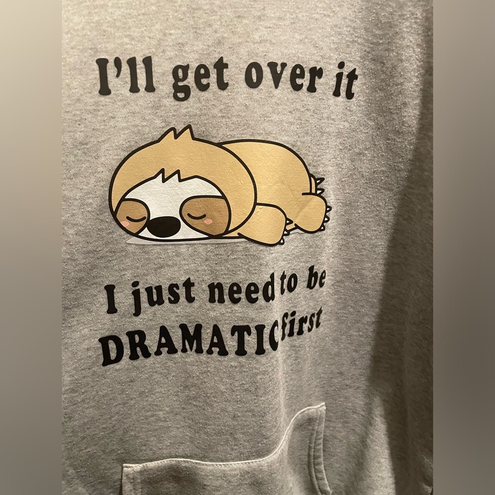 Women's Gray Hoodie - Sloth